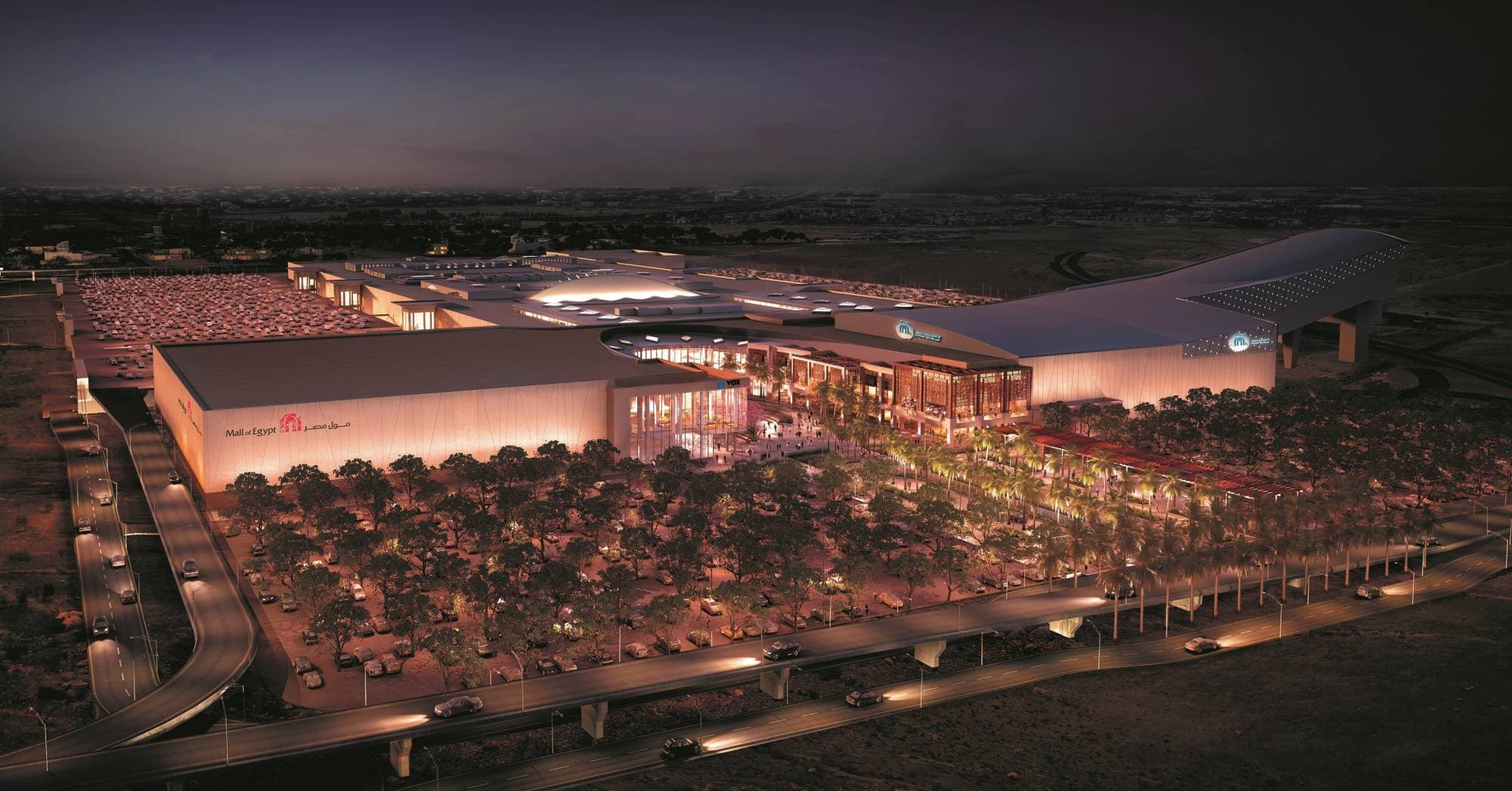 Mall of Egypt commercial complex with solar installation